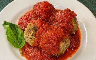 Meatballs Covered in Homemade Marinara Sauce
