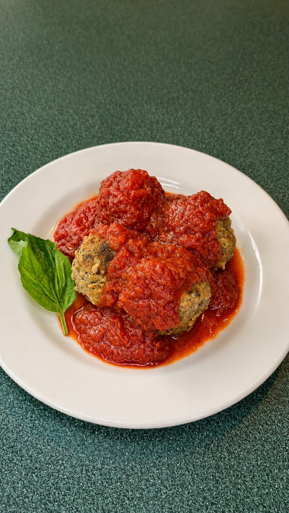 Meatballs Covered in Homemade Marinara Sauce